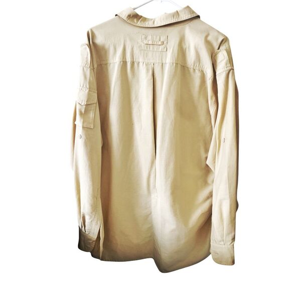 Men’s Vintage Orvis Pale Yellow Fishing Shirt Size Extra Large - Picture 4 of 5